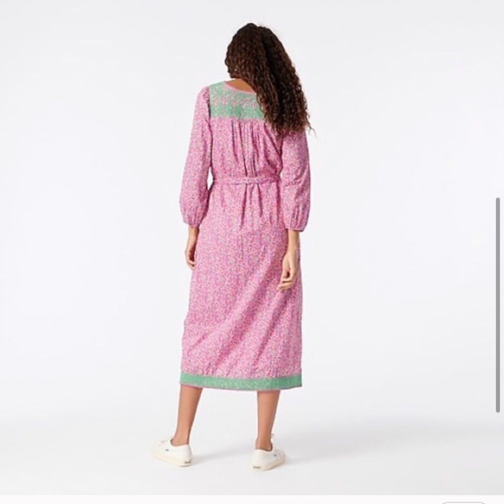 🍇 J.Crew Belted Bohemian Vines Tunic Dress - Picture 3 of 15
